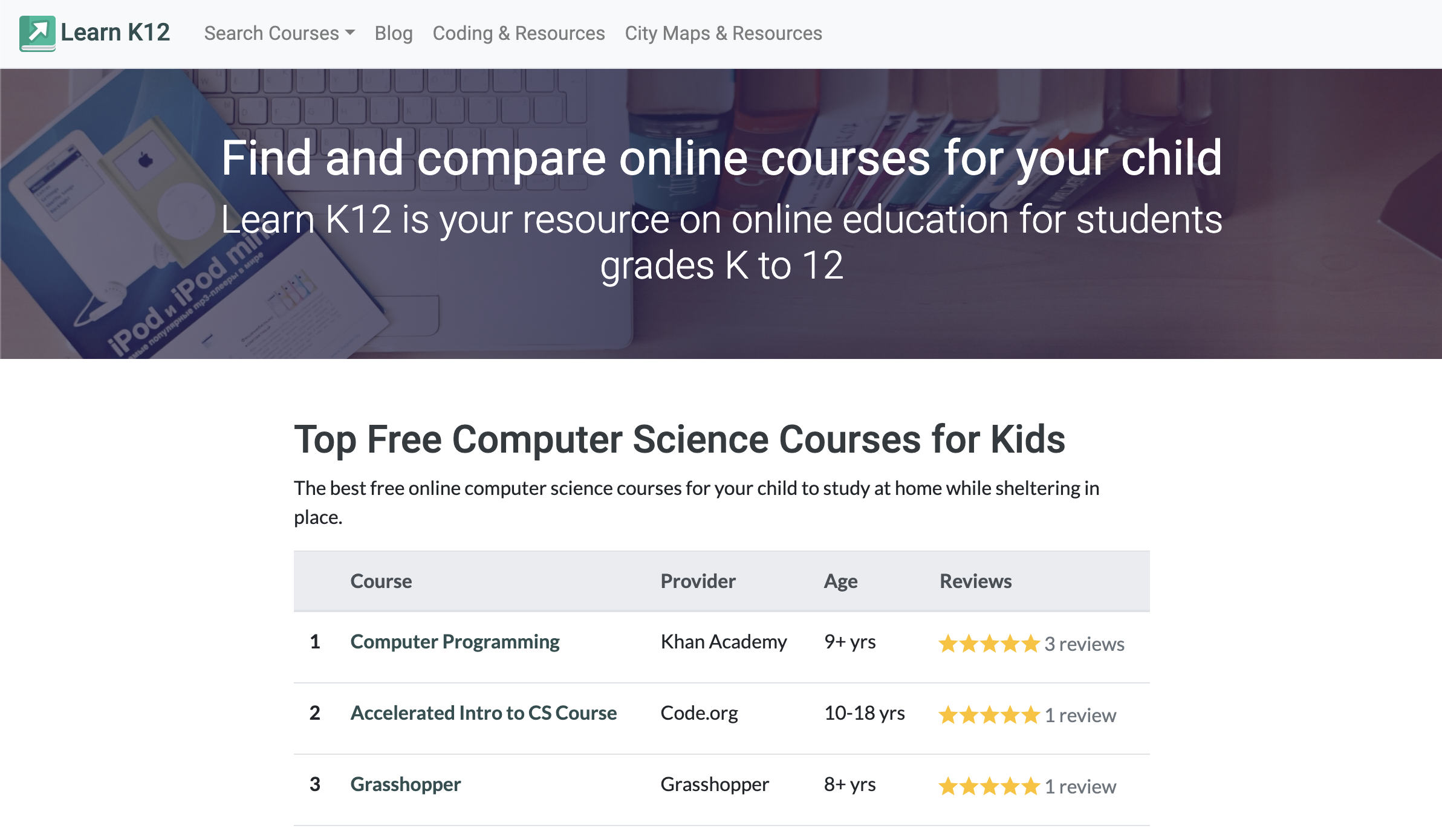 Learn K12 Homepage